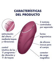 Satisfyer - Tap & Climax 1 Vibratore Lay-On Rosso - SATISFYER LAYONS - Vibratori Clitoride | erosidea.com