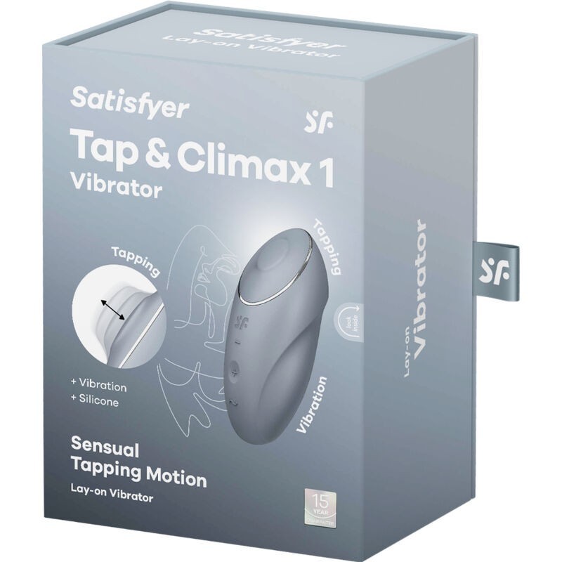 Vibratore Tap & Climax 1 Clitoride Lay-On Grigio - SATISFYER LAYONS - Vibratori Clitoride | erosidea.com
