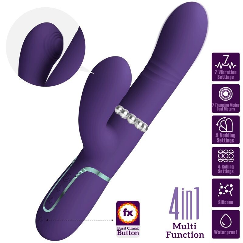 Vibratore Multifunzione G-Spot Viola - PRETTY LOVE FLIRTATION - Vibratori punto G | erosidea.com