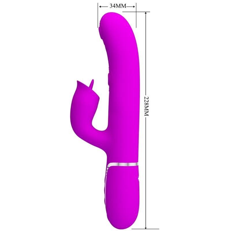 Vibratore Rabbit Con Licing Fucsia - PRETTY LOVE FLIRTATION - Vibratori Rabbit | erosidea.com