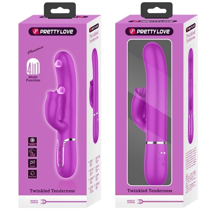 Vibratore Rabbit Con Licing Fucsia - PRETTY LOVE FLIRTATION - Vibratori Rabbit | erosidea.com