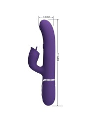 Vibratore Rabbit Con Lingua Viola - PRETTY LOVE FLIRTATION - Vibratori Rabbit | erosidea.com