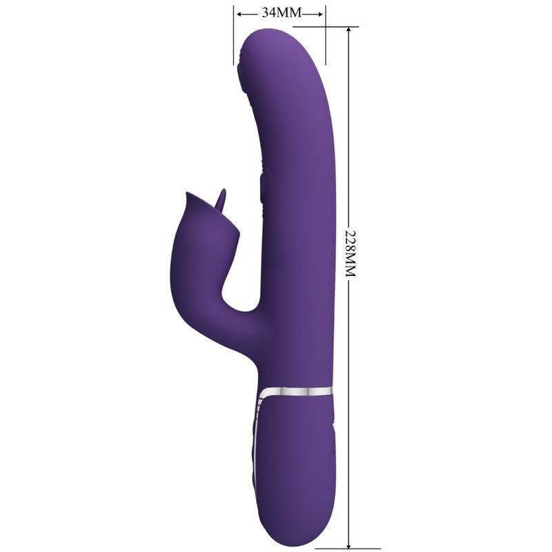 Vibratore Rabbit Con Lingua Viola - PRETTY LOVE FLIRTATION - Vibratori Rabbit | erosidea.com