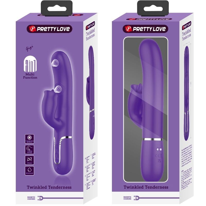 Vibratore Rabbit Con Lingua Viola - PRETTY LOVE FLIRTATION - Vibratori Rabbit | erosidea.com