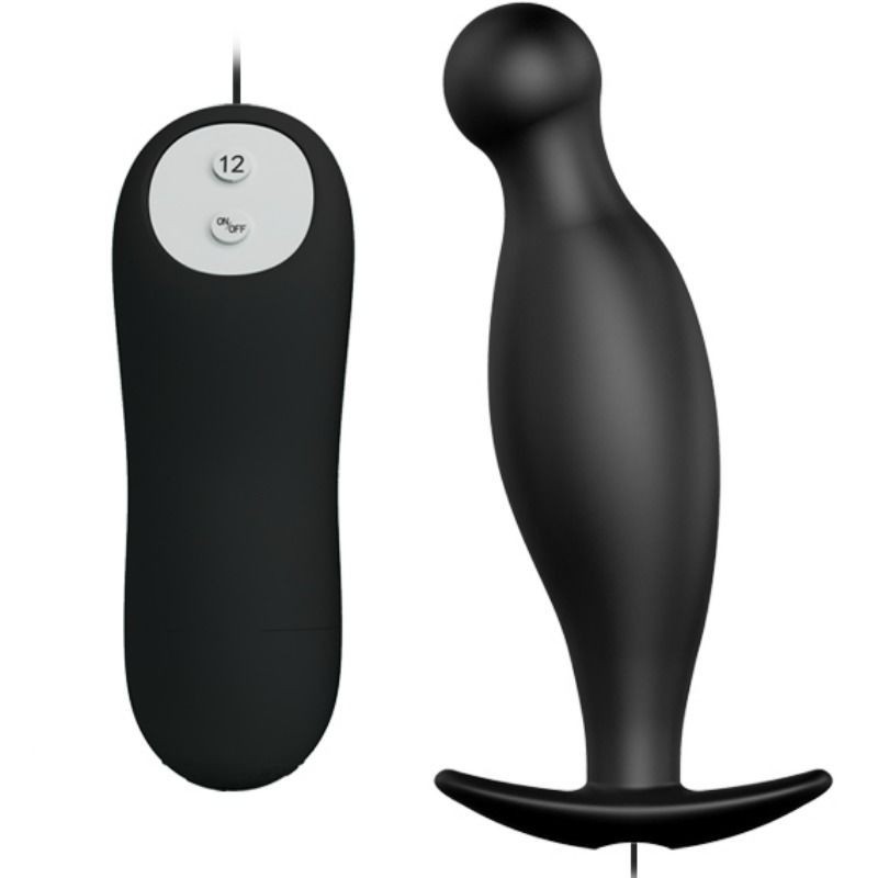Plug Anale In Silicone 12 Modalit Di Vibrazione Nero - PRETTY LOVE - Plug e Catene Anali | erosidea.com