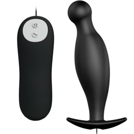 Plug Anale In Silicone 12 Modalit Di Vibrazione Nero - PRETTY LOVE - Plug e Catene Anali | erosidea.com