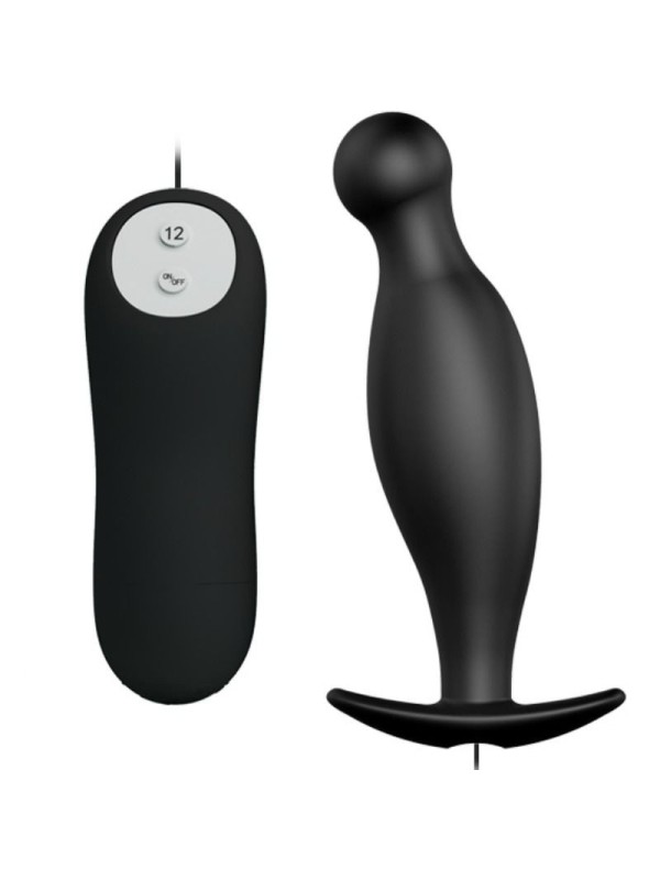 Plug Anale In Silicone 12 Modalit Di Vibrazione Nero - PRETTY LOVE - Plug e Catene Anali | erosidea.com