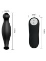 Plug Anale In Silicone 12 Modalit Di Vibrazione Nero - PRETTY LOVE - Plug e Catene Anali | erosidea.com