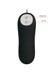 Plug Anale In Silicone 12 Modalit Di Vibrazione Nero - PRETTY LOVE - Plug e Catene Anali | erosidea.com