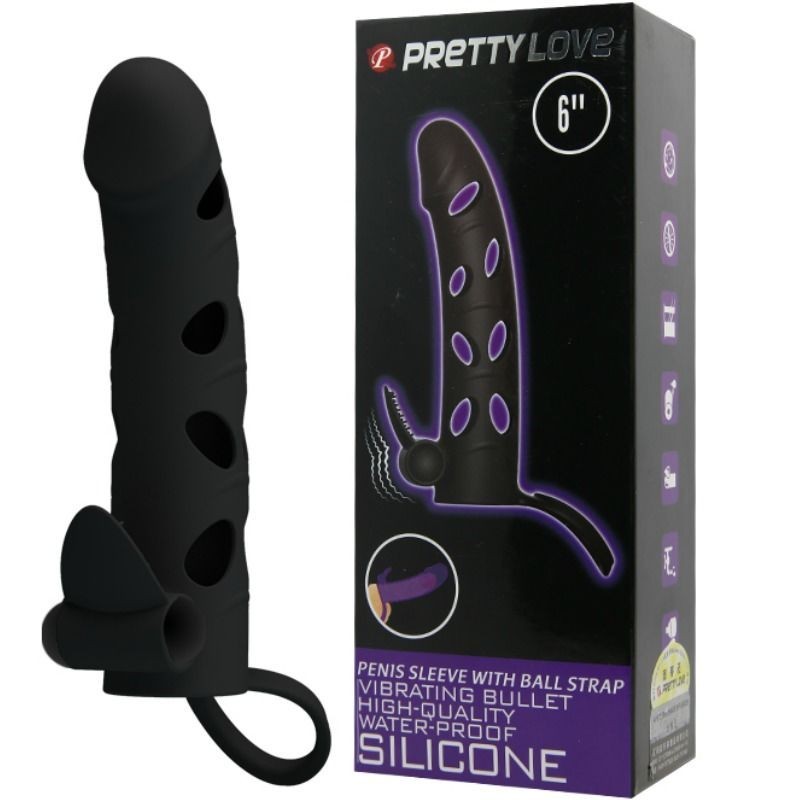 Pretty Love - Copertura In Silicone Con Vibrazione 15.2 Cm - PRETTY LOVE MALE - Vibratori | erosidea.com