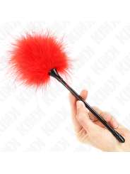 Kink - Piume Rosse Tickle Utilizzate Per Il Kit Bondage 27 Cm - KINK IMPACT & TOUCH - Fruste e Sculacciatori | erosidea.com