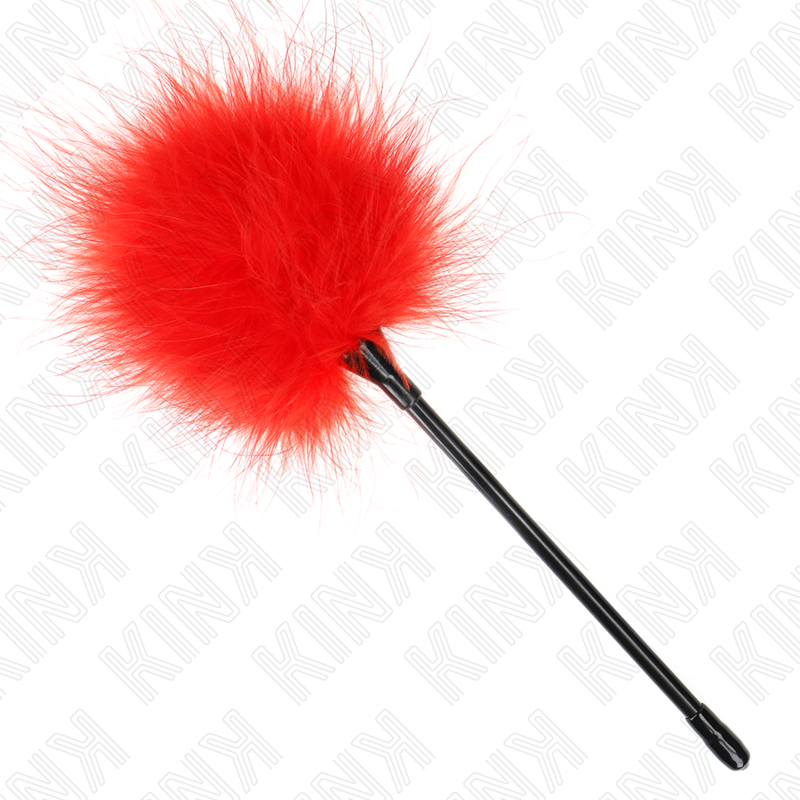 Kink - Piume Rosse Tickle Utilizzate Per Il Kit Bondage 27 Cm - KINK IMPACT & TOUCH - Fruste e Sculacciatori | erosidea.com