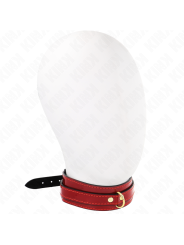 Kink - Collana Regolabile Rosso Vino Con Dettagli Oro 29-425 Cm X 4 Cm - KINK COLLAR & GAG - Bondage | erosidea.com