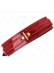 Kink - Collana Regolabile Rosso Vino Con Dettagli Oro 29-425 Cm X 4 Cm - KINK COLLAR & GAG - Bondage | erosidea.com