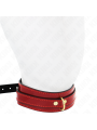 Kink - Collana Regolabile Rosso Vino Con Dettagli Oro 29-425 Cm X 4 Cm - KINK COLLAR & GAG - Bondage | erosidea.com