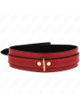 Kink - Collana Regolabile Rosso Vino Con Dettagli Oro 29-425 Cm X 4 Cm - KINK COLLAR & GAG - Bondage | erosidea.com