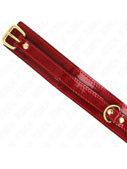 Kink - Collana Regolabile Rosso Vino Con Dettagli Oro 29-425 Cm X 4 Cm - KINK COLLAR & GAG - Bondage | erosidea.com