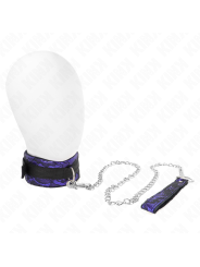 Kink - Collana Corta In Pizzo Di Velluto Con Cintura 105 Cm Con Profilo In Nylon 44 X 55 Cm - KINK COLLAR & GAG - Bondage | erosidea.com