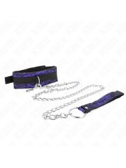 Kink - Collana Corta In Pizzo Di Velluto Con Cintura 105 Cm Con Profilo In Nylon 44 X 55 Cm - KINK COLLAR & GAG - Bondage | erosidea.com