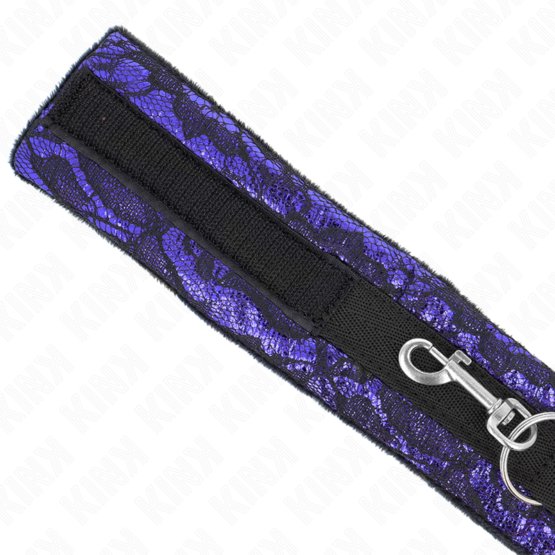 Kink - Collana Corta In Pizzo Di Velluto Con Cintura 105 Cm Con Profilo In Nylon 44 X 55 Cm - KINK COLLAR & GAG - Bondage | erosidea.com
