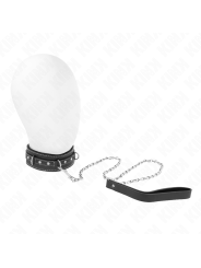Kink - Collana In Pelle Pvc Con Cintura 105 Cm Rivetto Strass 41.5 X 4 Cm - KINK COLLAR & GAG - Bondage | erosidea.com