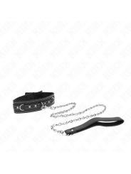 Kink - Collana In Pelle Pvc Con Cintura 105 Cm Rivetto Strass 41.5 X 4 Cm - KINK COLLAR & GAG - Bondage | erosidea.com