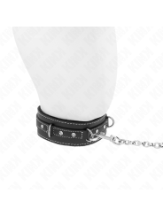 Kink - Collana In Pelle Pvc Con Cintura 105 Cm Rivetto Strass 41.5 X 4 Cm - KINK COLLAR & GAG - Bondage | erosidea.com
