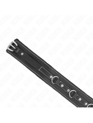 Kink - Collana In Pelle Pvc Con Cintura 105 Cm Rivetto Strass 41.5 X 4 Cm - KINK COLLAR & GAG - Bondage | erosidea.com