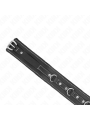 Kink - Collana In Pelle Pvc Con Cintura 105 Cm Rivetto Strass 41.5 X 4 Cm - KINK COLLAR & GAG - Bondage | erosidea.com