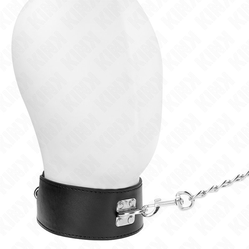 Kink - Collana Con Cintura 65 Cm Con Cinturino Largo Nero Regolabile 335-41 Cm X 5 Cm - KINK COLLAR & GAG - Bondage | erosidea.com