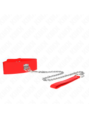 Kink - Collana Con Cintura 65 Cm Con Largo Cinturino Rosso Regolabile 335-41 Cm X 5 Cm - KINK COLLAR & GAG - Bondage | erosidea.com