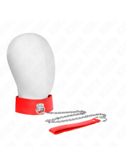 Kink - Collana Con Cintura 65 Cm Con Largo Cinturino Rosso Regolabile 335-41 Cm X 5 Cm - KINK COLLAR & GAG - Bondage | erosidea.com