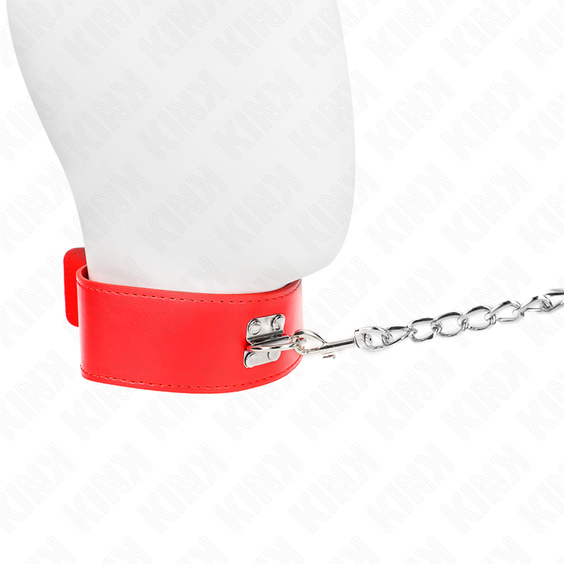 Kink - Collana Con Cintura 65 Cm Con Largo Cinturino Rosso Regolabile 335-41 Cm X 5 Cm - KINK COLLAR & GAG - Bondage | erosidea.com