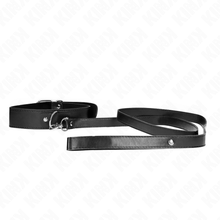 Kink - Collana Con Cintura 116 Cm Nero Cinturino Regolabile 32-50 Cm X 8 Cm - KINK COLLAR & GAG - Bondage | erosidea.com