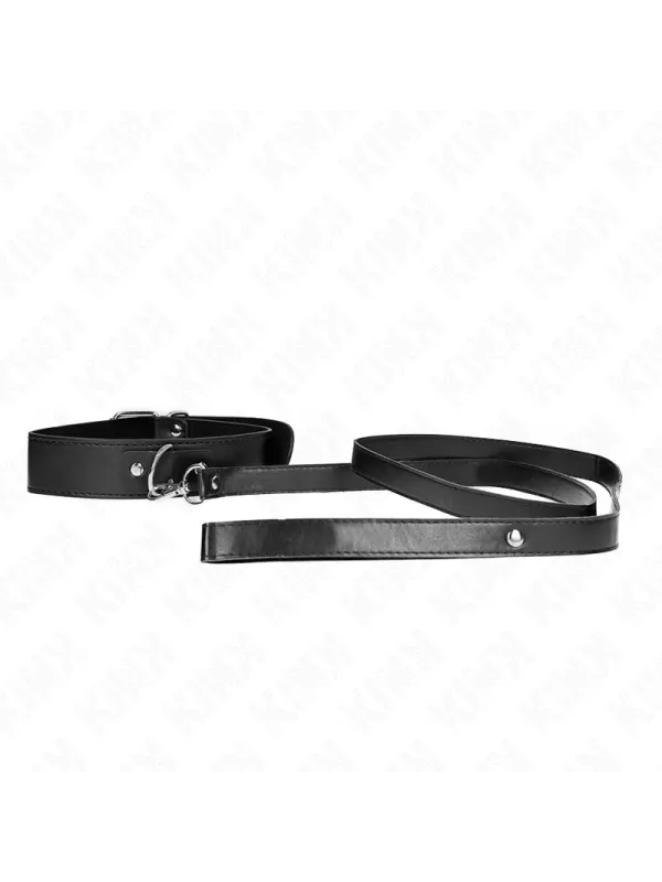 Kink - Collana Con Cintura 116 Cm Nero Cinturino Regolabile 32-50 Cm X 8 Cm - KINK COLLAR & GAG - Bondage | erosidea.com