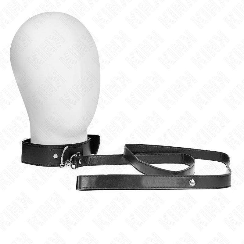 Kink - Collana Con Cintura 116 Cm Nero Cinturino Regolabile 32-50 Cm X 8 Cm - KINK COLLAR & GAG - Bondage | erosidea.com