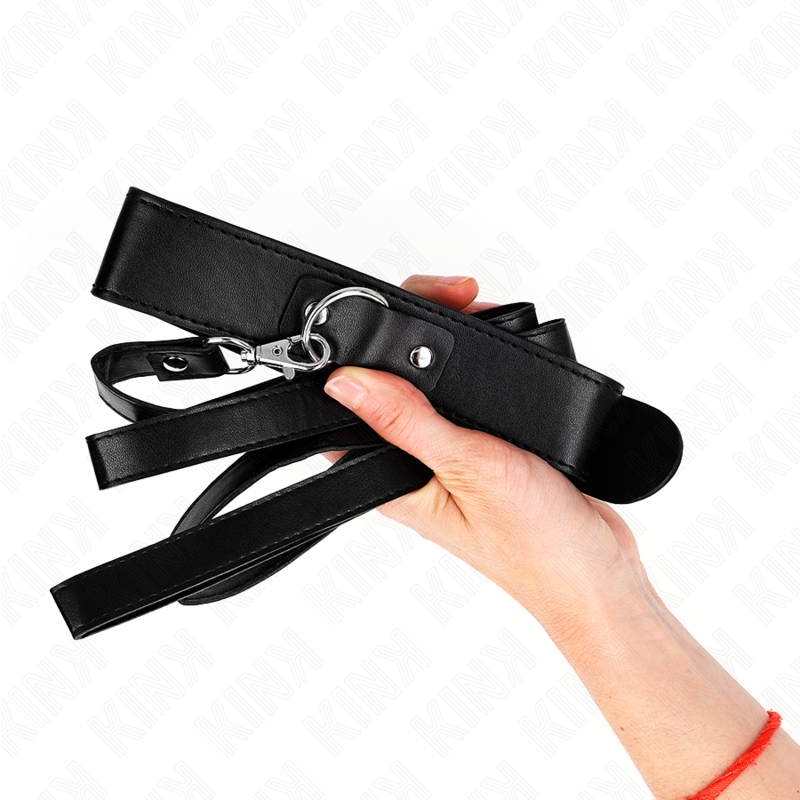 Kink - Collana Con Cintura 116 Cm Nero Cinturino Regolabile 32-50 Cm X 8 Cm - KINK COLLAR & GAG - Bondage | erosidea.com