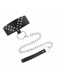Kink - Collana Con Cintura 65 Cm Con Rivetto A V Regolabile 36-43 Cm X 5 Cm - KINK COLLAR & GAG - Bondage | erosidea.com