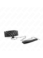 Kink - Collana Con Cintura 65 Cm Con Rivetto A V Regolabile 36-43 Cm X 5 Cm - KINK COLLAR & GAG - Bondage | erosidea.com