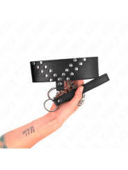 Kink - Collana Con Cintura 65 Cm Con Rivetto A V Regolabile 36-43 Cm X 5 Cm - KINK COLLAR & GAG - Bondage | erosidea.com