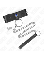 Kink - Collana 65 Cm Con Cinturino Con Diamanti Blu Regolabile 36-43 Cm X 5 Cm - KINK COLLAR & GAG - Bondage | erosidea.com