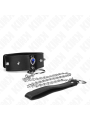 Kink - Collana 65 Cm Con Cinturino Con Diamanti Blu Regolabile 36-43 Cm X 5 Cm - KINK COLLAR & GAG - Bondage | erosidea.com