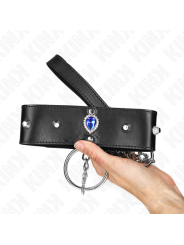 Kink - Collana 65 Cm Con Cinturino Con Diamanti Blu Regolabile 36-43 Cm X 5 Cm - KINK COLLAR & GAG - Bondage | erosidea.com