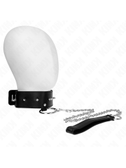 Kink - Collana 65 Cm Con Guinzaglio Con Borchie Argento Modello 2 Regolabile 36-43 Cm X 5 Cm - KINK COLLAR & GAG - Collari e Guinzagli | erosidea.com
