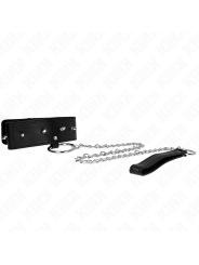 Kink - Collana 65 Cm Con Guinzaglio Con Borchie Argento Modello 2 Regolabile 36-43 Cm X 5 Cm - KINK COLLAR & GAG - Collari e Guinzagli | erosidea.com