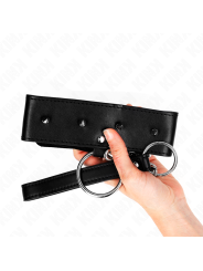 Kink - Collana 65 Cm Con Guinzaglio Con Borchie Argento Modello 2 Regolabile 36-43 Cm X 5 Cm - KINK COLLAR & GAG - Collari e Guinzagli | erosidea.com