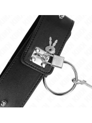 Kink - Collana 65 Cm Con Guinzaglio Con Borchie Argento Modello 2 Regolabile 36-43 Cm X 5 Cm - KINK COLLAR & GAG - Collari e Guinzagli | erosidea.com