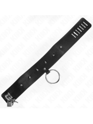 Kink - Collana 65 Cm Con Guinzaglio Con Borchie Argento Modello 2 Regolabile 36-43 Cm X 5 Cm - KINK COLLAR & GAG - Collari e Guinzagli | erosidea.com