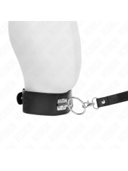 Kink - Guinzaglio Borchie 116 Cm Collare Con Cinturino In Similpelle 50 X 5 Cm - KINK COLLAR & GAG - Collari e Guinzagli | erosidea.com