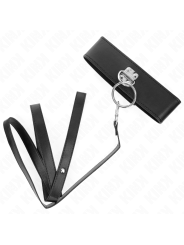 Kink - Guinzaglio Borchie 116 Cm Collare Con Cinturino In Similpelle 50 X 5 Cm - KINK COLLAR & GAG - Collari e Guinzagli | erosidea.com